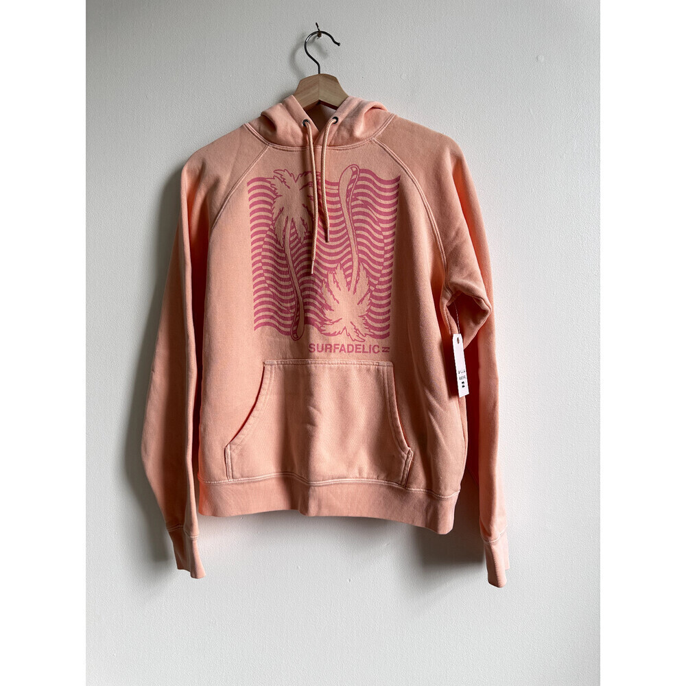 BILLABONG Women's Catchin Waves Sweatshirt Top In Tropical Peach Size S